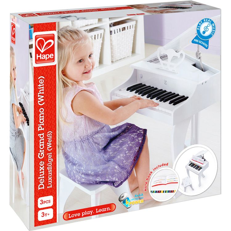 Deluxe Grand Piano - White