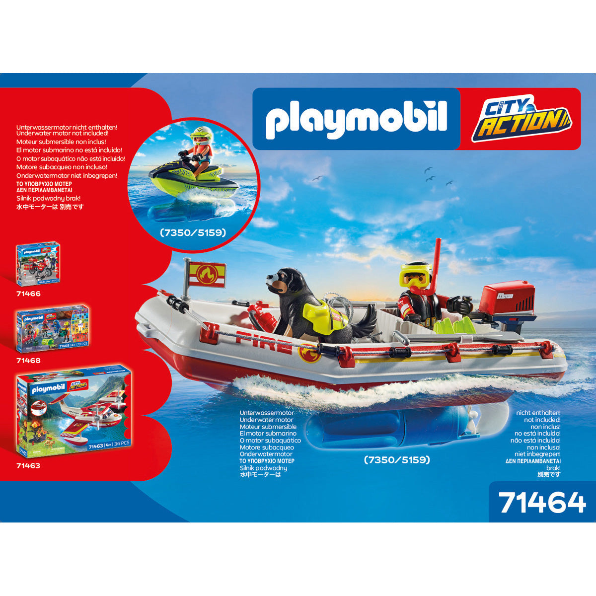 Fireboat with Water Scooter Playset