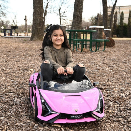 Lamborghini Sian 12V Ride On Car - Pink