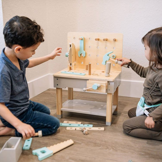 Little Builder Wooden Construction Workbench