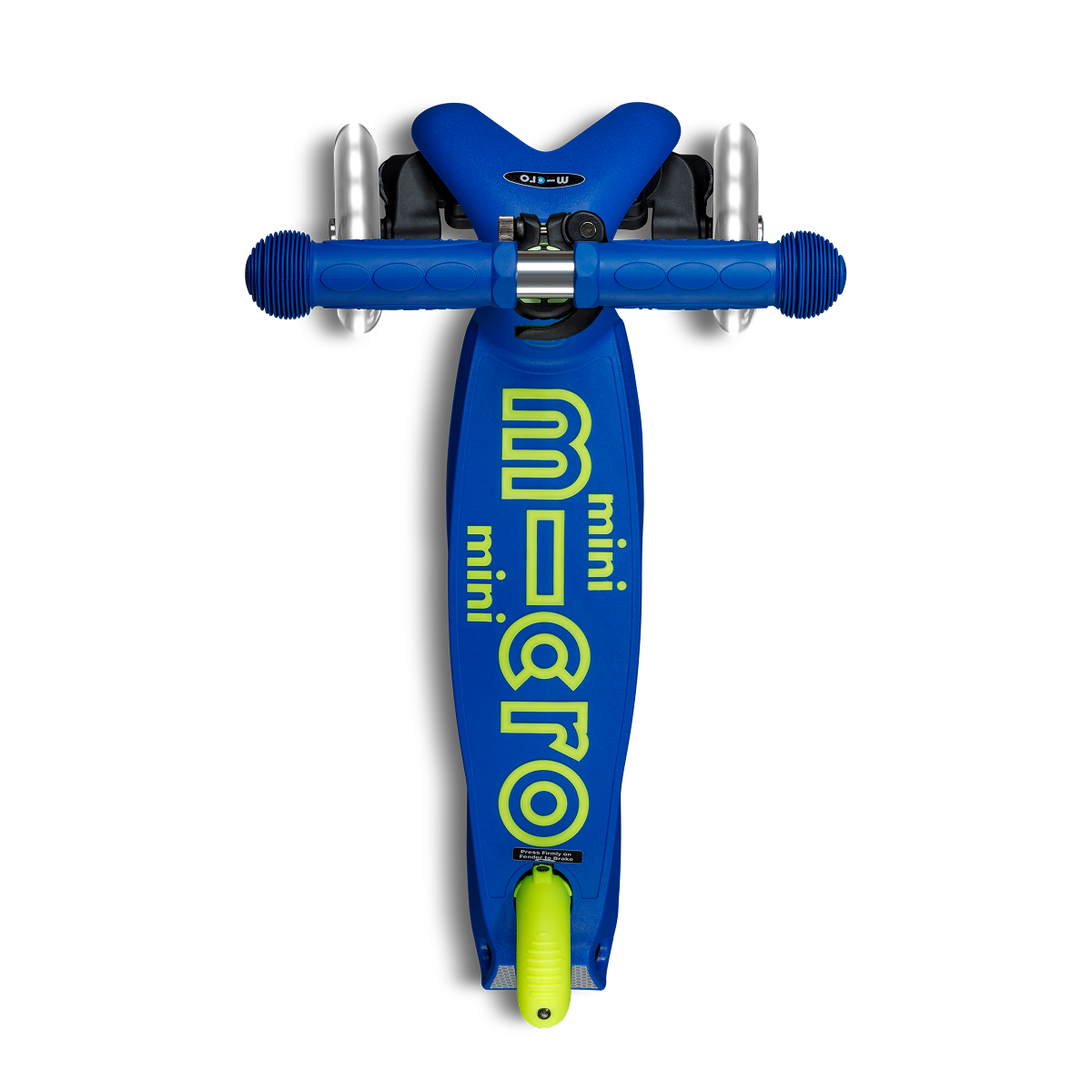 Mini Deluxe Foldable LED Scooter - Neon Canary Yellow/Blue