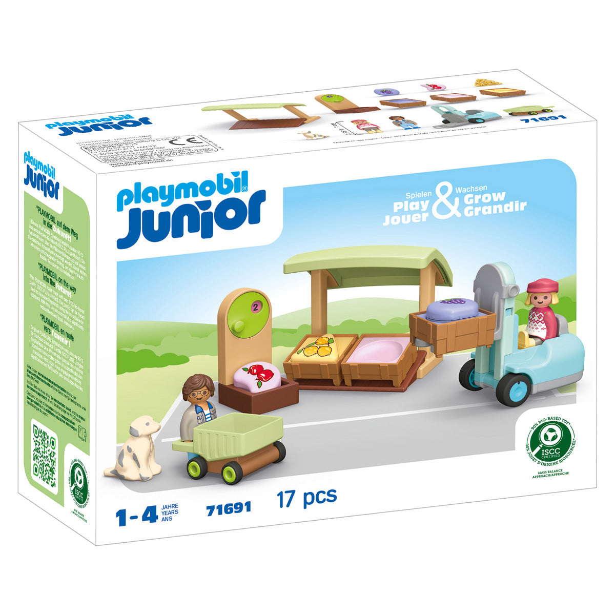 Playmobil Junior: Organic Market Stall & Forklift