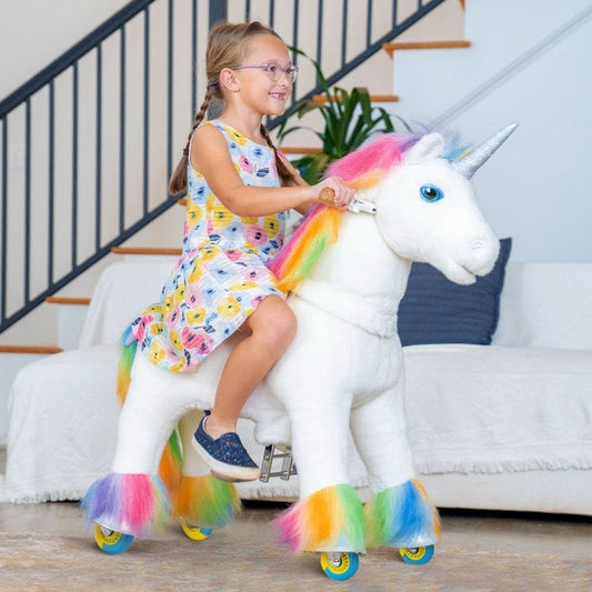 Rainbow Model X Ride-On Unicorn - 3-4 Years