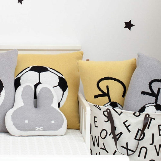Yellow Soccer Ball Pillow