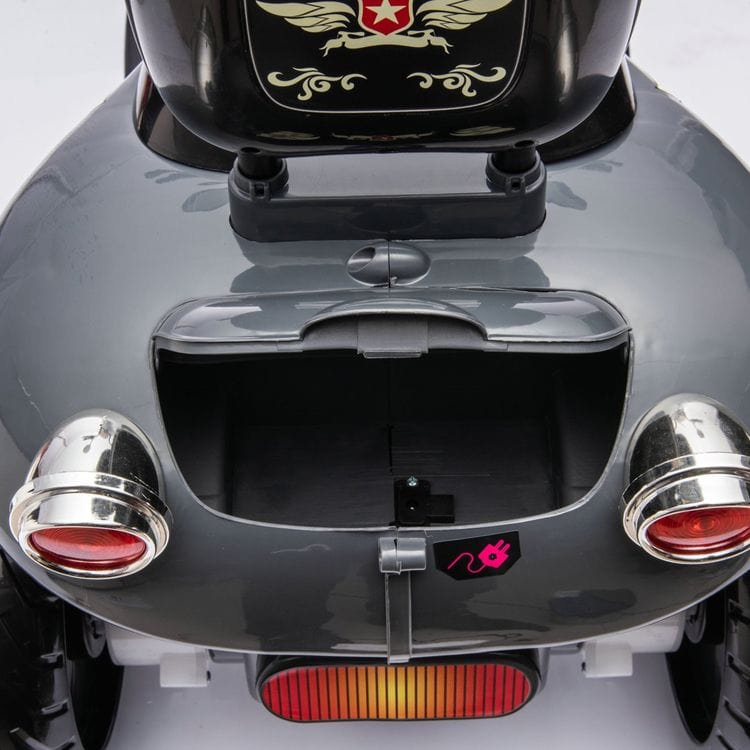 12V Kids Cruiser 1-Seater Motorcycle - Black