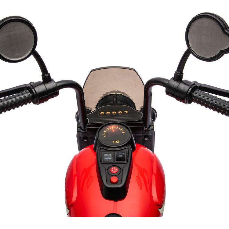 12V Kids Cruiser 1-Seater Motorcycle - Red