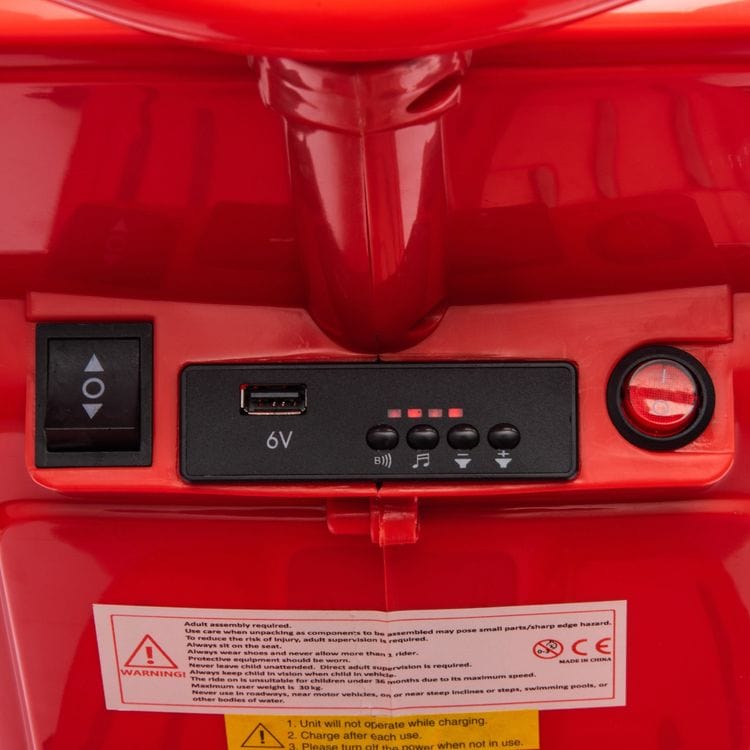 12V Vespa Electric Ride-On Scooter - Red