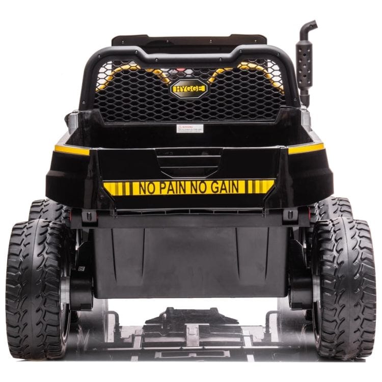 24V 4x4 Freddo Toys Tractor Trailer 2 Seater Ride on - Black