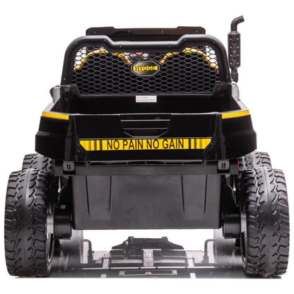 24V 4x4 Freddo Toys Tractor Trailer 2 Seater Ride on - Black