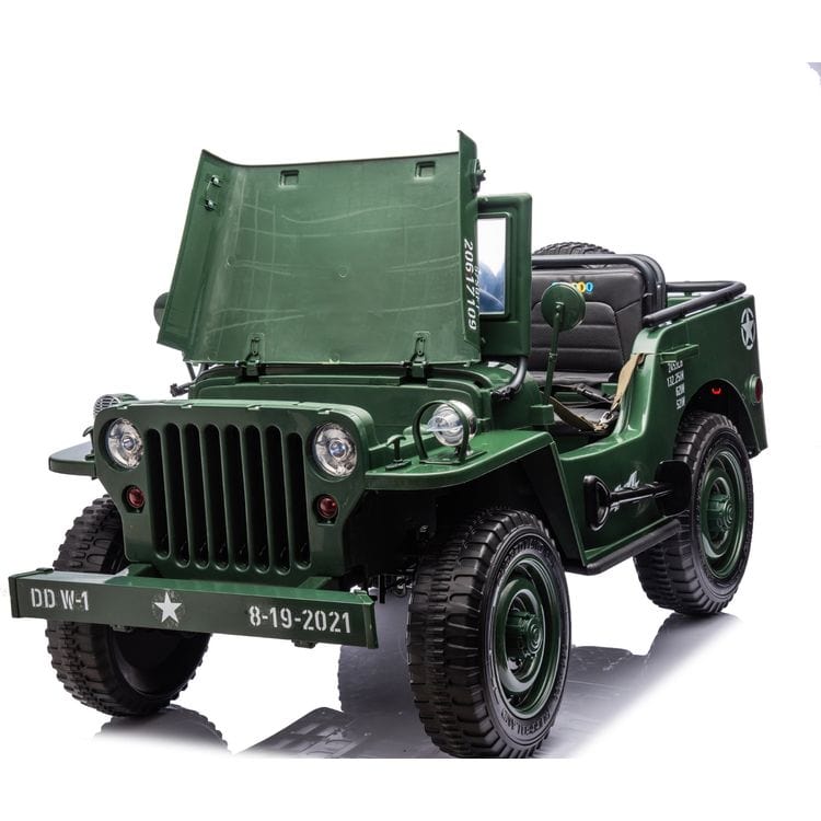 24V Military Jeep 3-Seater Electric Ride On