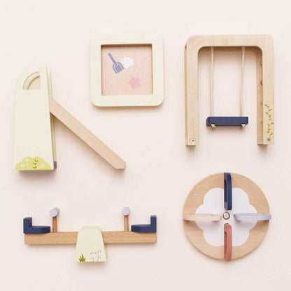 5-Piece Wooden Dollhouse Outdoor Play Set