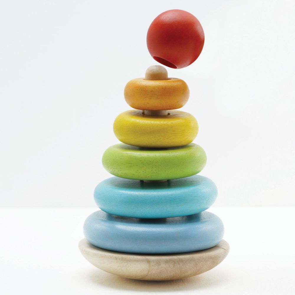 7 Piece Rainbow Stacking Tower