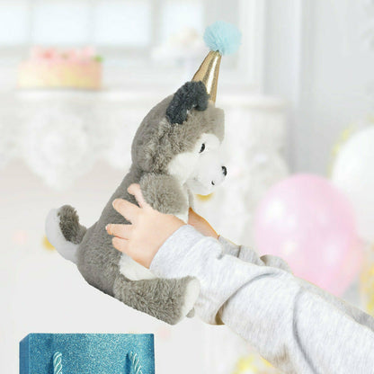 8" Plush Party Husky in a Bag