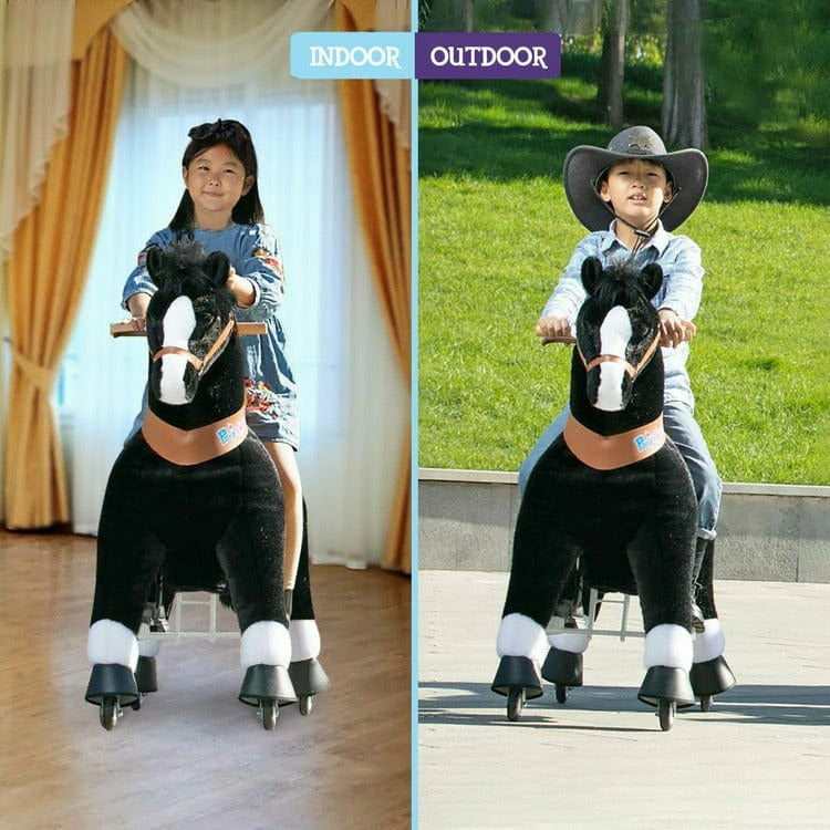 Black Model U Ride-On Horse - 7+ Years