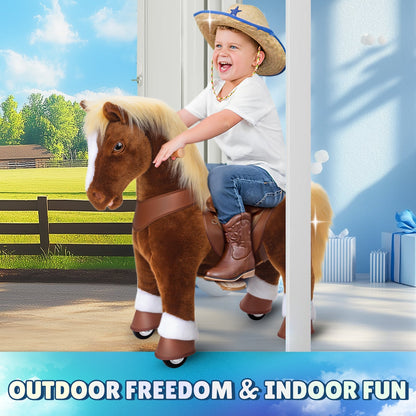 Brown Horse Model Y Ride on Toy - 4-7 Years