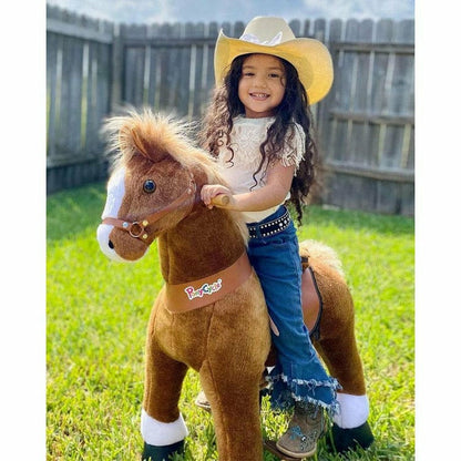 Brown Model U Ride-On Horse - 4-7 Years