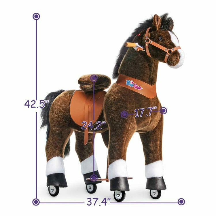 Chocolate Brown Ride-On Horse - 7+ Years
