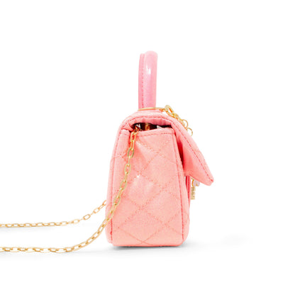 Classic Sparkle Top Handle Handbag - Bubblegum Pink