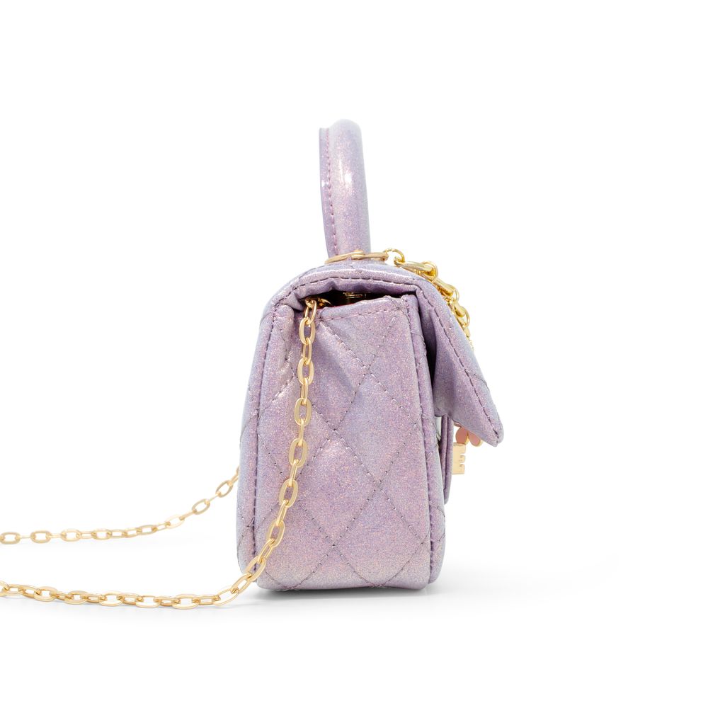 Classic Sparkle Top Handle Handbag - Purple