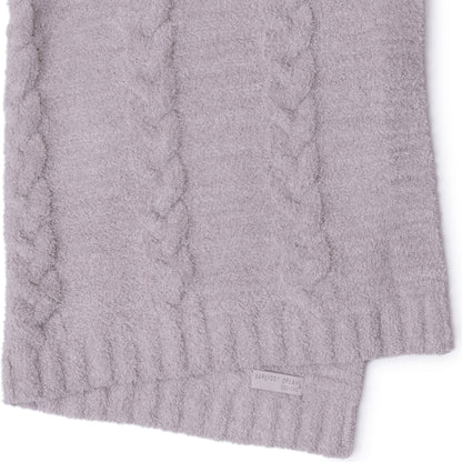 CozyChic Braided Cable Receiving Blanket - Heathered Almond-Sandstone