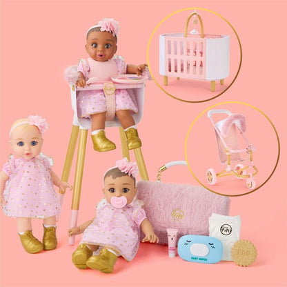 Cuddle Baby Doll 14-Inches - Dark Brown Hair