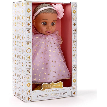 Cuddle Baby Doll 14-Inches - Dark Brown Hair