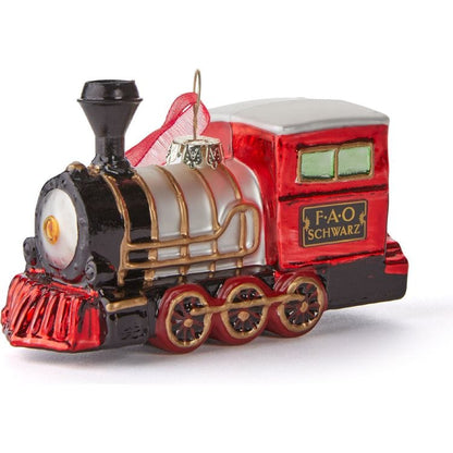 FAO Schwarz Train Glass Ornament