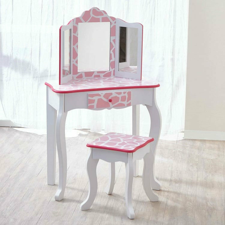 Fashion Giraffe Prints Gisele Play Vanity Set - Pink / White