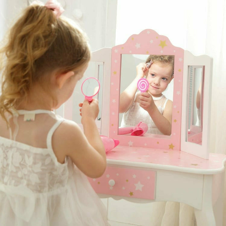 Fashion Twinkle Star Gisele Vanity Set - Pink/White