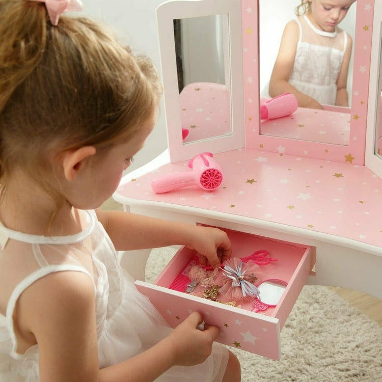 Fashion Twinkle Star Gisele Vanity Set - Pink/White