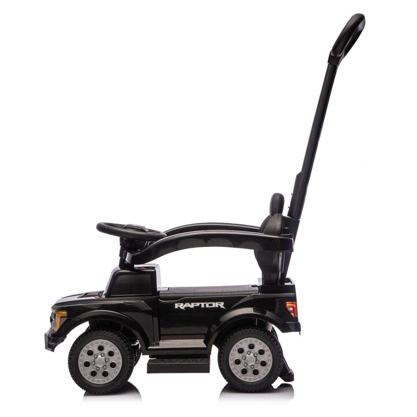 Ford Raptor 3-in-1 Push Ride On Toy Car - Black