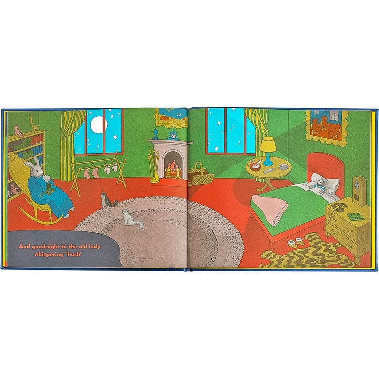 "Goodnight Moon" Book in Blue Bonded Leather
