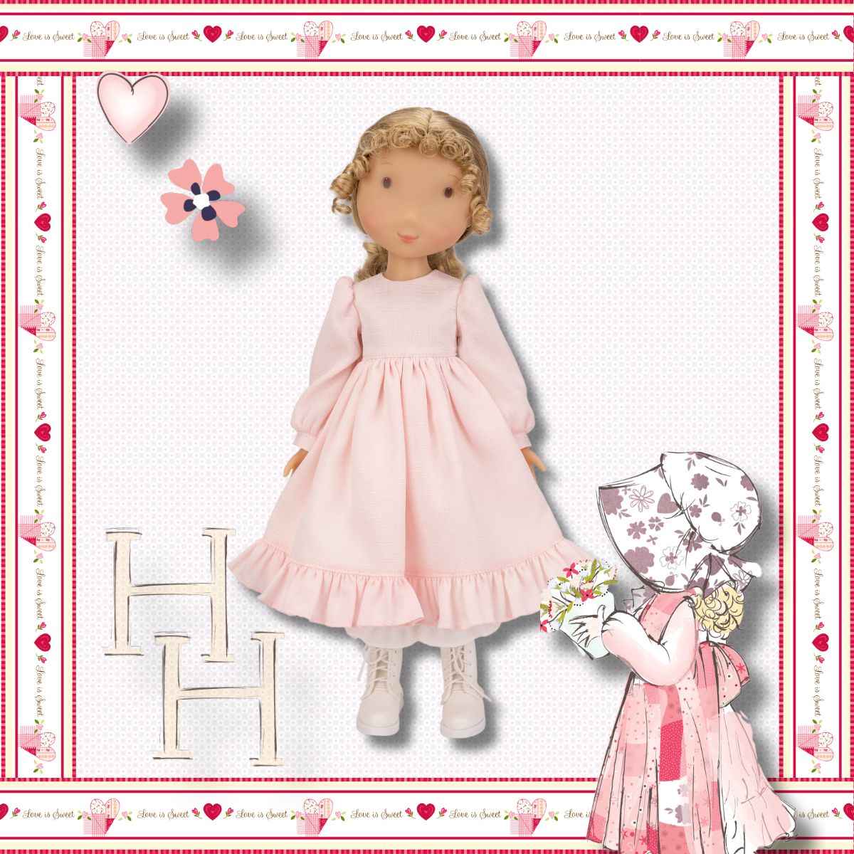 Holly Hobbie - Pink Girl Dollset