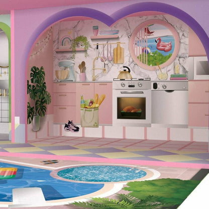 Kids Dreamland Sunset 3-Level Dollhouse Set for 12" Dolls