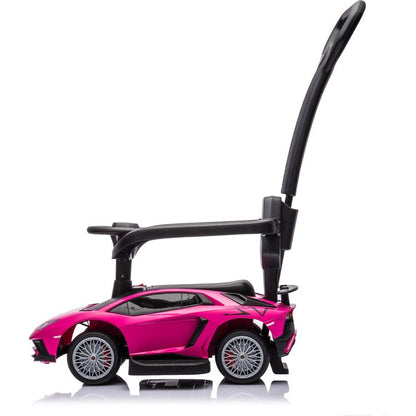 Lamborghini 3-in-1 Push Ride On Toy Car - Pink