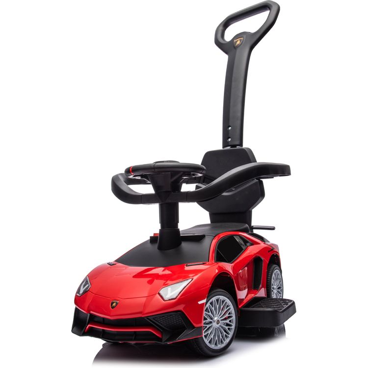 Lamborghini 3-in-1 Push Ride On Toy Car - Red