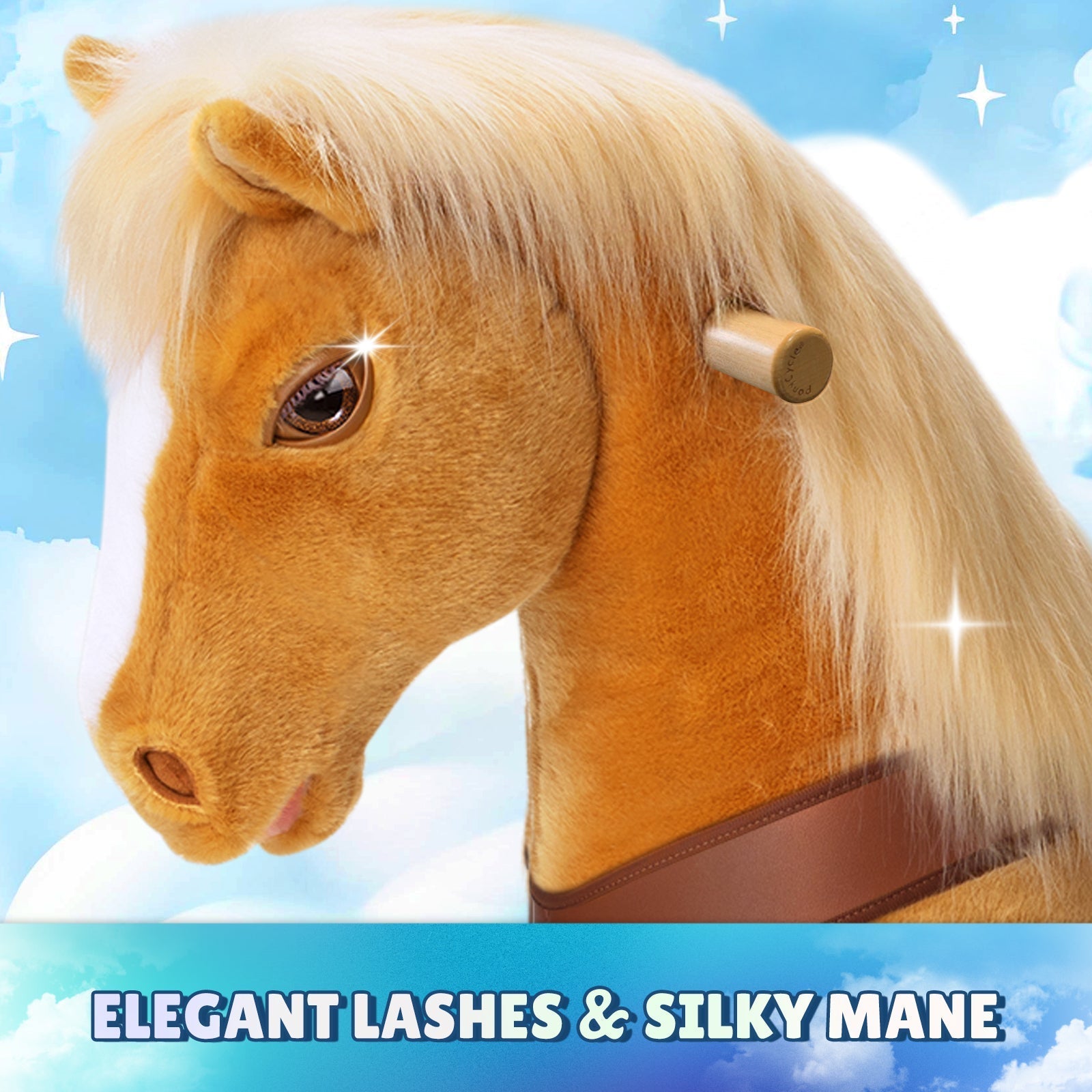 Light Brown Horse Model Y Ride on Toy - Age 3-4 Years