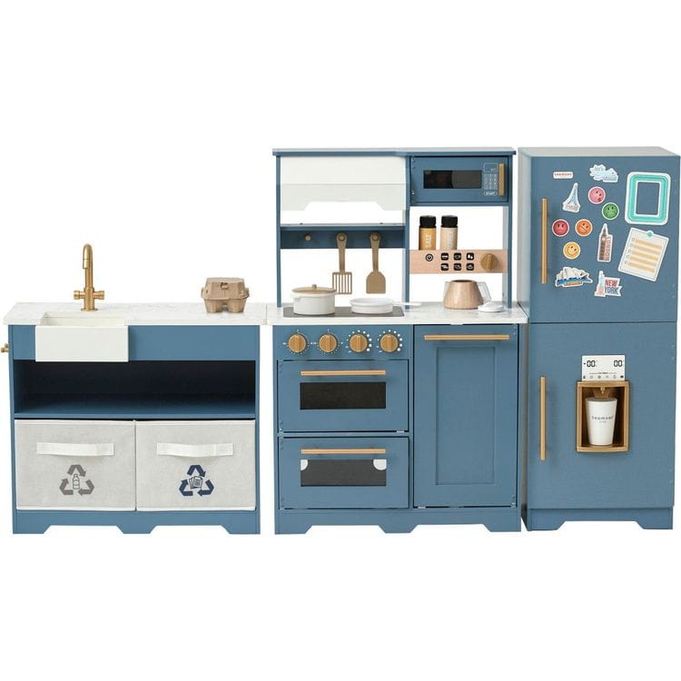 Little Chef Atlanta Modular Play Kitchen - Blue/Gold
