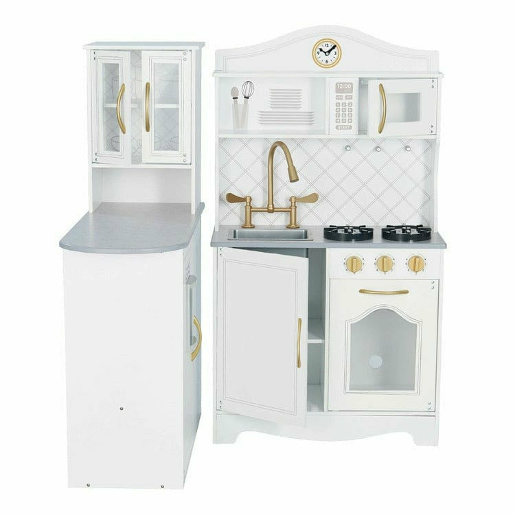 Little Chef Upper East Retro Play Kitchen - White / Gold
