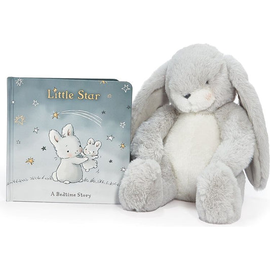 Little Nibble Bunny (Gray) Book & Plush Bundle