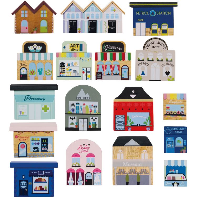 London Wood Train Set – 120 Pieces