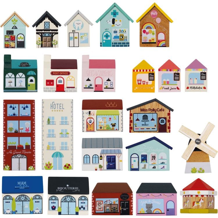 London Wood Train Set – 120 Pieces