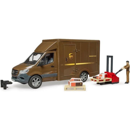 MB Sprinter UPS Truck with Driver Figure and Accessories
