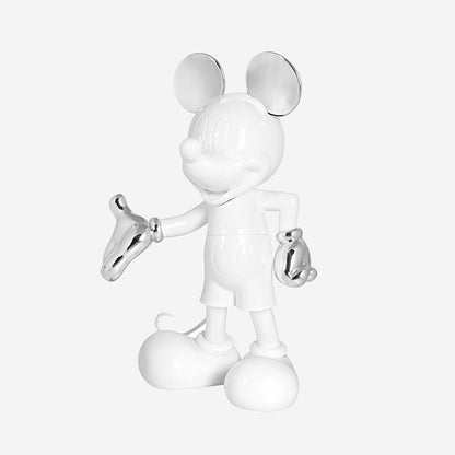 Mickey Mouse 12" Welcome Studio Figurine - White & Silver