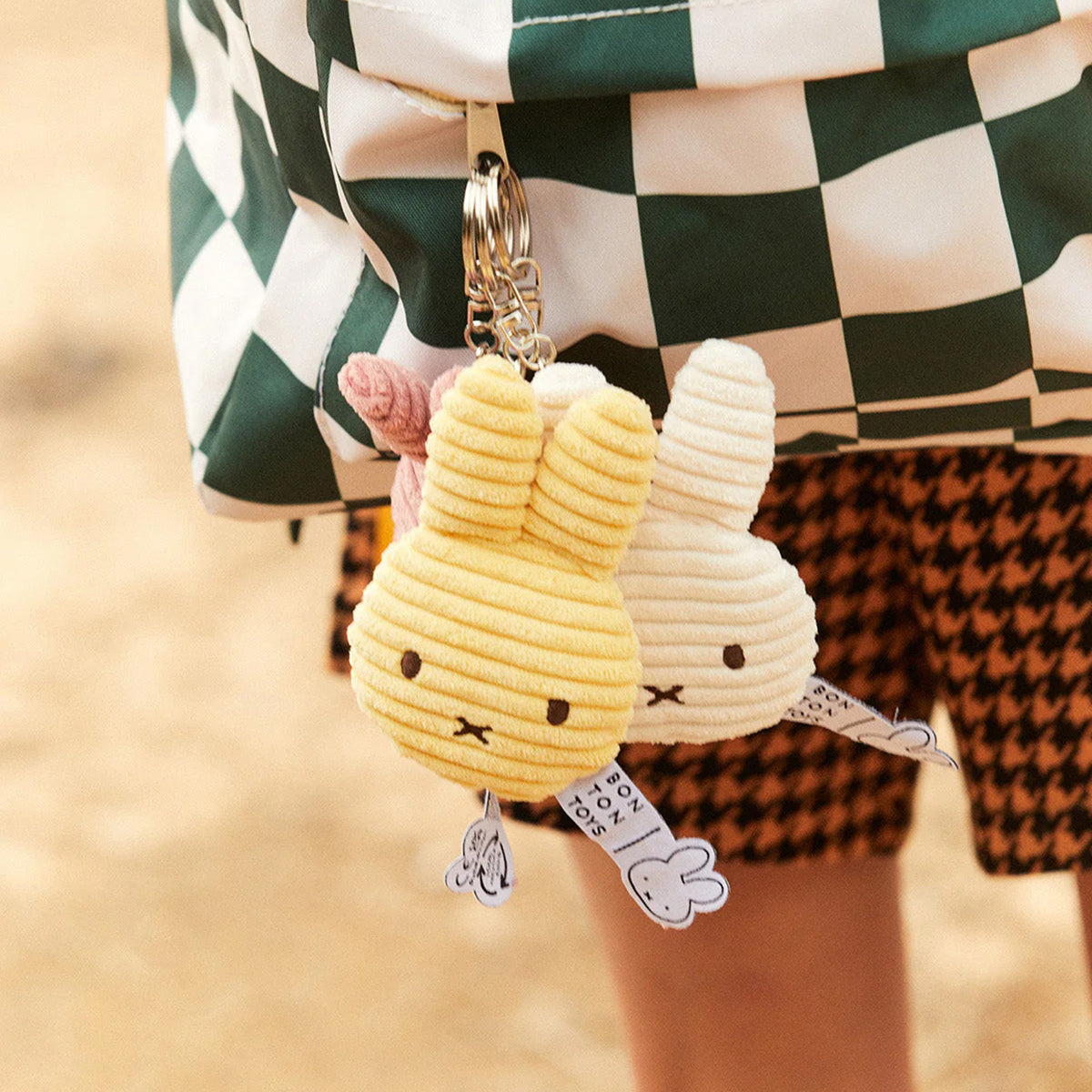 Miffy Flat ECO Corduroy Keychain Buttercream - 4"