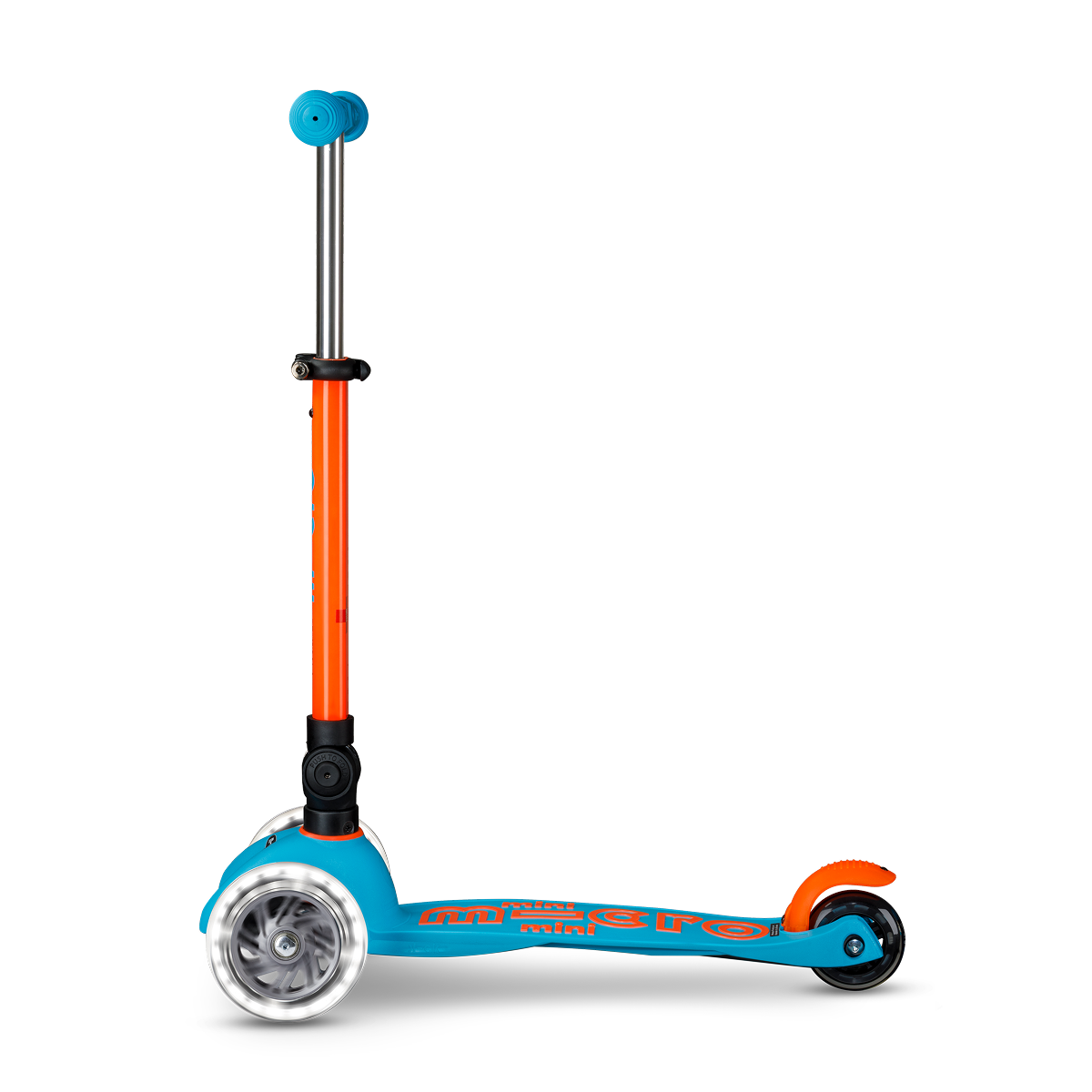 Mini Deluxe Foldable LED Scooter - Neon Sunset Orange/Aqua