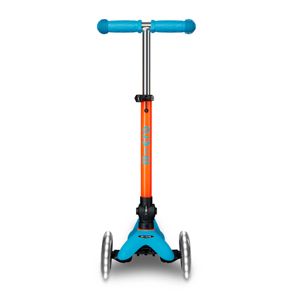 Mini Deluxe Foldable LED Scooter - Neon Sunset Orange/Aqua