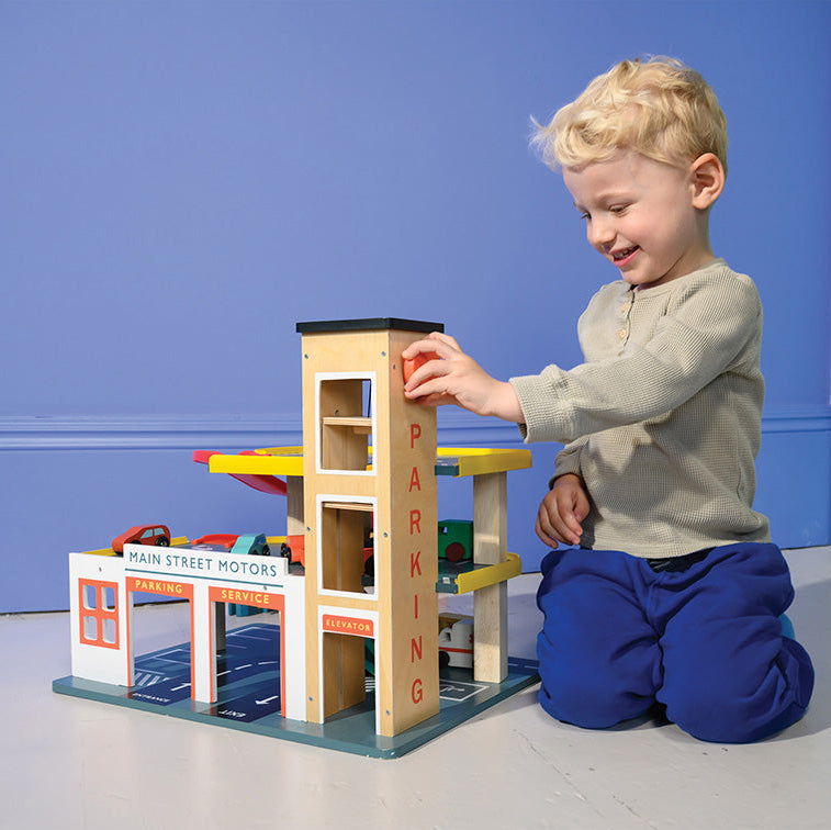 Multi-Level Garage Playset with Lift