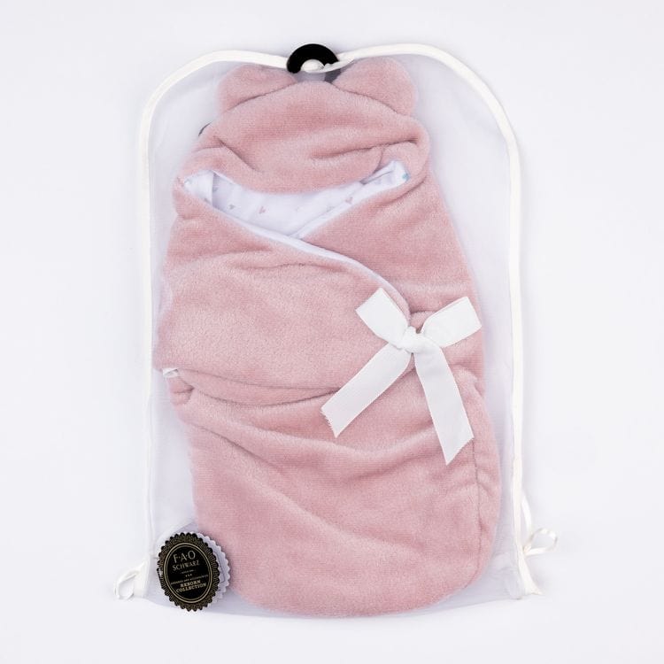 My FAO Doll Swaddle - Orchid Pink With Ears