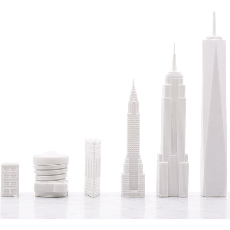 New York City Edition Acrylic Chess Set with Wood Map Board